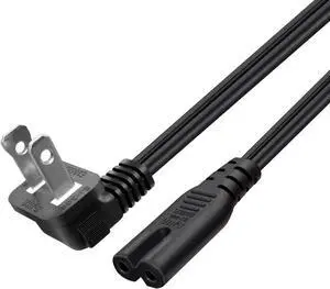 90-Degree Angle IEC Elbow Plug Polarized NEMA 1-15P to IEC320 C7 Short Power Cord 1 Foot, US 2-Prong Standard Plug for TV PC Monitor Printer Speaker 18AWG,1ft/30cm 90-Degree Angle IEC Elbow Plug Polarized NEMA 1-15P to IEC320 C7 Short Power Cord 1 Foot, US 2-Prong Standard Plug for TV PC Monitor Printer Speaker 18AWG,1ft/30cm