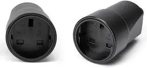 2-Pack Waterproof DIY UK 3-Prong Female Socket Rewireable Power Plug Detachable, Outdoor Removable Power Converter Electrical Adapter, 13A 250V, Black, BS1363/A 2-Pack Waterproof DIY UK 3-Prong Female Socket Rewireable Power Plug Detachable, Outdoor Removable Power Converter Electrical Adapter, 13A 250V, Black, BS1363/A