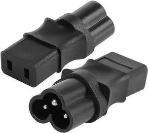 2 Pack IEC C6 to C9 Power Converter Travel Plug Adapter, IEC320 C9 to C6 Electrical Adapter,IEC320 C6 Male to C9 Female IEC Power Connector 2 Pack IEC C6 to C9 Power Converter Travel Plug Adapter, IEC320 C9 to C6 Electrical Adapter,IEC320 C6 Male to C9 Female IEC Power Connector