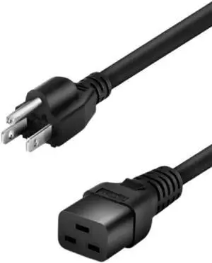 NEMA 5-15P to C19 Long Power Cord Plug, USA 3 Prong to C19 Power Cord, 14AWG, IEC Power Cable Computer Power Cable Replacement, UL Listed (5-15P to C19, 10ft/3m) NEMA 5-15P to C19 Long Power Cord Plug, USA 3 Prong to C19 Power Cord, 14AWG, IEC Power Cable Computer Power Cable Replacement, UL Listed (5-15P to C19, 10ft/3m)