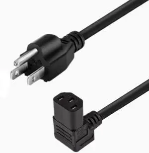 NEMA 5-15P to C13 Power Cord Elbow Plug,US 3 Prong Plug to 90-Degree Down Angled IEC C13 Power Cord PC, IEC Power Cable,18AWG,UL Listed (5-15P to Down C13, 6ft/1.8m) NEMA 5-15P to C13 Power Cord Elbow Plug,US 3 Prong Plug to 90-Degree Down Angled IEC C13 Power Cord PC, IEC Power Cable,18AWG,UL Listed (5-15P to Down C13, 6ft/1.8m)