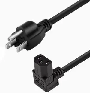 NEMA 5-15P to C13 Elbow Plug Power Cord PC,USA Standard 3 Prong Plug to 90-Degree Up Angle C13 Power Cord PC, IEC Power Cable Computer Power Cable,18AWG,6ft/1.8m NEMA 5-15P to C13 Elbow Plug Power Cord PC,USA Standard 3 Prong Plug to 90-Degree Up Angle C13 Power Cord PC, IEC Power Cable Computer Power Cable,18AWG,6ft/1.8m