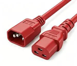 IEC C14 to C21 Heavy Duty Power Cord Plug,Red Color-Coded Connectors IEC 320 C14 to C21(C19) Computer Power Cable Replacement,14 Gauge Power Cord, 4ft/1.2m Red IEC C14 to C21 Heavy Duty Power Cord Plug,Red Color-Coded Connectors IEC 320 C14 to C21(C19) Computer Power Cable Replacement,14 Gauge Power Cord, 4ft/1.2m Red