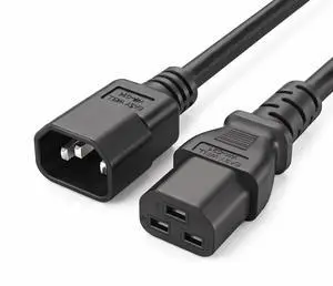 IEC C14 to C21 Heavy Duty Long Power Cord Plug,Black Color-Coded Connectors IEC 320 C14 to C21(C19) Computer Power Cable Replacement,14 Gauge Power Cord, 10ft/3m Black IEC C14 to C21 Heavy Duty Long Power Cord Plug,Black Color-Coded Connectors IEC 320 C14 to C21(C19) Computer Power Cable Replacement,14 Gauge Power Cord, 10ft/3m Black