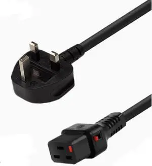 UK to Locking C19 Power Cord Plug,Toptekits UK BS1363 to IEC 320 C19 with Push Lock Power Cords for PDU Chassis 13A 250V,16AWG,England/Scotland/Ireland Computer Power Cord Replacement, 3ft/1m UK to Locking C19 Power Cord Plug,Toptekits UK BS1363 to IEC 320 C19 with Push Lock Power Cords for PDU Chassis 13A 250V,16AWG,England/Scotland/Ireland Computer Power Cord Replacement, 3ft/1m