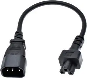 IEC C14 to C5 Short Power Cord PC, IEC 320 C14 Male to C5 Female Short Power Cable short 3 prong extension cord,IEC Power Cable,18AWG,2ft/60cm IEC C14 to C5 Short Power Cord PC, IEC 320 C14 Male to C5 Female Short Power Cable short 3 prong extension cord,IEC Power Cable,18AWG,2ft/60cm