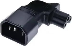 2-Pack IEC C14 to C5 Elbow PLug Power Converter Travel Plug Adapter, IEC320 C14 Male to 90-Degree Left Angle IEC C5 Female Receptacle Electrical Adapters 2-Pack IEC C14 to C5 Elbow PLug Power Converter Travel Plug Adapter, IEC320 C14 Male to 90-Degree Left Angle IEC C5 Female Receptacle Electrical Adapters
