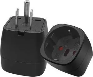 (2 Pack) NEMA 5-15P to European Schuko Female Socket Power Adapter Travel Plug Adapter,Toptekits EU US Plug Adapter,Euro US Plug Adapter,3 Prong Adapter NEMA Converter (2 Pack) NEMA 5-15P to European Schuko Female Socket Power Adapter Travel Plug Adapter,Toptekits EU US Plug Adapter,Euro US Plug Adapter,3 Prong Adapter NEMA Converter