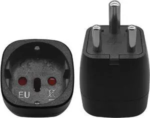 (2 Pack) South Africa to EU European Female Socket Power Converter Travel Adapter, South Africa 3 Pin Male to European Female Socket Electrical Adapter (2 Pack) South Africa to EU European Female Socket Power Converter Travel Adapter, South Africa 3 Pin Male to European Female Socket Electrical Adapter