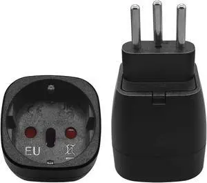 (2 Pack) Switzerland to EU European Female Socket Power Converter Travel Plug Adapter, Swiss Male to Euro Female Socket Electrical Adapter (2 Pack) Switzerland to EU European Female Socket Power Converter Travel Plug Adapter, Swiss Male to Euro Female Socket Electrical Adapter