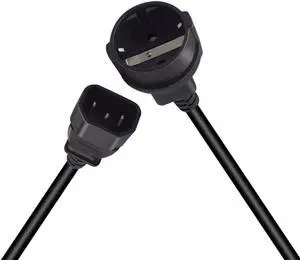 IEC 320 C14 to CEE7/7 European Schuko Female Socket Long Power Cord Plug for UPS PDU,EU Euro Schuko Female Socket to C14 Long Power Cable PC,IEC Power Cable CEE7 Adapter,18AWG,6ft/180cm IEC 320 C14 to CEE7/7 European Schuko Female Socket Long Power Cord Plug for UPS PDU,EU Euro Schuko Female Socket to C14 Long Power Cable PC,IEC Power Cable CEE7 Adapter,18AWG,6ft/180cm