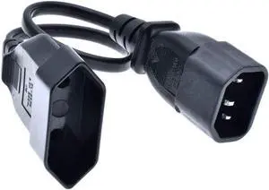 IEC 320 C14 to EU Europe CEE 7/16 2-Prong Female Socket Short Power Cord 1ft for UPS PDU,Euro EU C14 Plug Adapter Short Power Cable IEC Cable,18AWG,1ft/30cm IEC 320 C14 to EU Europe CEE 7/16 2-Prong Female Socket Short Power Cord 1ft for UPS PDU,Euro EU C14 Plug Adapter Short Power Cable IEC Cable,18AWG,1ft/30cm