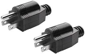 (2 Pack) US 3 Prong Electrical Replacement Plugs Male End Extension Cord 125V 15A 2Pole 3Wire 2 Pole Male Straight Blade Plug Ground Neutral Generator Plug,3 Prong Power Cord (2 Pack) US 3 Prong Electrical Replacement Plugs Male End Extension Cord 125V 15A 2Pole 3Wire 2 Pole Male Straight Blade Plug Ground Neutral Generator Plug,3 Prong Power Cord