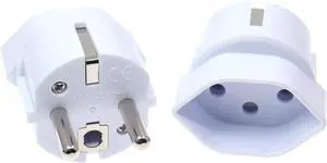 (2 Pack) Switzerland to Europe Schuko Travel Plug Adapter, Type J to Type E/F European Plug Electrical Adapter, 13A 250V, EU Schuko CEE7/7 Male to Swiss Female Power Converter White (2 Pack) Switzerland to Europe Schuko Travel Plug Adapter, Type J to Type E/F European Plug Electrical Adapter, 13A 250V, EU Schuko CEE7/7 Male to Swiss Female Power Converter White