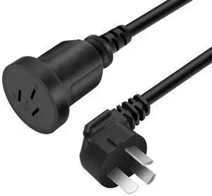 AU Power Extension Cord, 3-Pin Autralia/New Zealand AS3112/NZS3112 Male to Female 90 Degree Angle Elbow Plug Power Extension Cable, 16AWG,0.5m/1.6ft AU Power Extension Cord, 3-Pin Autralia/New Zealand AS3112/NZS3112 Male to Female 90 Degree Angle Elbow Plug Power Extension Cable, 16AWG,0.5m/1.6ft
