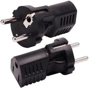 2 Pack EU US Plug Adapter,Euro US Plug Adapter Power Converter, European Schuko CEE7/7 Male Plug to USA 3 Prong NEMA5-15R Female Socket Electrical Adapter 2 Pack EU US Plug Adapter,Euro US Plug Adapter Power Converter, European Schuko CEE7/7 Male Plug to USA 3 Prong NEMA5-15R Female Socket Electrical Adapter