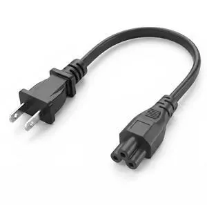 NEMA1-15P to C5 Power Cable, Non-Polarized US/JP 2-Prong NEMA 1-15P to IEC C5 Power Cord ,18AWG NEMA1-15P to C5 Power Cable, Non-Polarized US/JP 2-Prong NEMA 1-15P to IEC C5 Power Cord ,18AWG