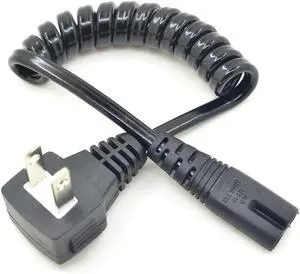 Tekit 1-15P to C7 Power Cord, Elbow Plug US 2 Prong NEMA1-15P to IEC320 C7 Figure 8 Shotgun Connector Retractable Spring AC Power Cable Replacement, 18AWG, 4-12 Inch Tekit 1-15P to C7 Power Cord, Elbow Plug US 2 Prong NEMA1-15P to IEC320 C7 Figure 8 Shotgun Connector Retractable Spring AC Power Cable Replacement, 18AWG, 4-12 Inch