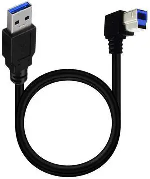 USB 3.0 Printer Cable, USB 3.0 Type A Male to Type B Male Plug 90 Degree High Speed Printer,Monitor,External Hard Drivers,Scanner - 1.6ft/50cm (3.0 A to B Down Angle) USB 3.0 Printer Cable, USB 3.0 Type A Male to Type B Male Plug 90 Degree High Speed Printer,Monitor,External Hard Drivers,Scanner - 1.6ft/50cm (3.0 A to B Down Angle)