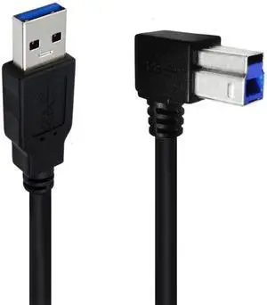USB 3.0 Printer Cable, USB 3.0 Type A Male to Type B Male Plug 90 Degree High Speed Printer,Monitor,External Hard Drivers,Scanner - 1.6ft/50cm (3.0 A to B Up Angle) USB 3.0 Printer Cable, USB 3.0 Type A Male to Type B Male Plug 90 Degree High Speed Printer,Monitor,External Hard Drivers,Scanner - 1.6ft/50cm (3.0 A to B Up Angle)