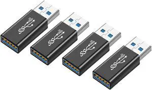 Toptekits 4 Pack USB Coupler Male to Female USB 3.0 Type A Adapter Superspeed 5Gbps USB Port Extension Connector Bridge for Laptop PC Hard Drive Printer Camera (USB3.0 Male to Female) Toptekits 4 Pack USB Coupler Male to Female USB 3.0 Type A Adapter Superspeed 5Gbps USB Port Extension Connector Bridge for Laptop PC Hard Drive Printer Camera (USB3.0 Male to Female)
