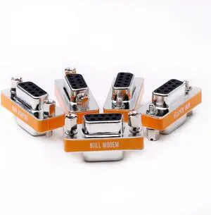 5-Pack DB9 Null Modem Adapter Female to Female Slimline Data Transfer Serial Port Adapter F/F 5-Pack DB9 Null Modem Adapter Female to Female Slimline Data Transfer Serial Port Adapter F/F