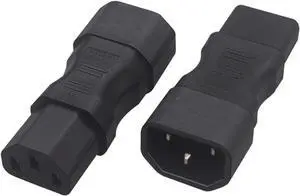 (2-Pack) IEC C14 to C13 Power Converter Travel Plug Adapter,IEC 320 C14 to C13 Electrical Adapter,C13 C14 Cable Power Adapter(C14 to Straight C13) (2-Pack) IEC C14 to C13 Power Converter Travel Plug Adapter,IEC 320 C14 to C13 Electrical Adapter,C13 C14 Cable Power Adapter(C14 to Straight C13)