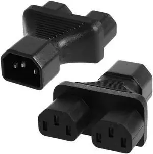 (2-Pack) IEC C14 to 2 C13 Y Splitter Power Converter Travel Adapter , IEC320 C14 to Dual C13 Y Split Electrical Adapter,Dual IEC Double Power Adapter (C14 to 2*C13) (2-Pack) IEC C14 to 2 C13 Y Splitter Power Converter Travel Adapter , IEC320 C14 to Dual C13 Y Split Electrical Adapter,Dual IEC Double Power Adapter (C14 to 2*C13)