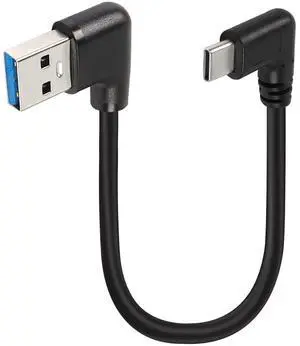 1ft Short Left Angle USB Type C Cable, 90 Degree Angle 18W Fast Charging USB A to USB C Cable ,Left,0.3M 1ft Short Left Angle USB Type C Cable, 90 Degree Angle 18W Fast Charging USB A to USB C Cable ,Left,0.3M