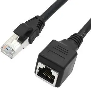 Cat 6 Ethernet Network Cable RJ45 Male to Female Shielded Ethernet Network Connector Extension Cable for Router, Modem,16ft/500cm Without Screw Panel Mount Cat 6 Ethernet Network Cable RJ45 Male to Female Shielded Ethernet Network Connector Extension Cable for Router, Modem,16ft/500cm Without Screw Panel Mount