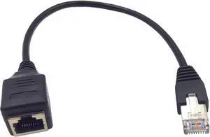 Cat 6 Ethernet Network Cable RJ45 Male to Female Shielded Ethernet Network Connector Extension Cable for Router, Modem,1ft/30cm Without Screw Panel Mount Cat 6 Ethernet Network Cable RJ45 Male to Female Shielded Ethernet Network Connector Extension Cable for Router, Modem,1ft/30cm Without Screw Panel Mount