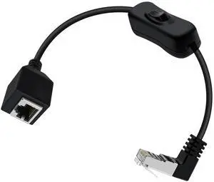 Cat 6 Male to Female Ethernet Extension Cable with Switch 1000Mbps RJ45 Extension Cable Male Female for Laptop,PC,Router and MC ,Up Angle,2ft/60cm Cat 6 Male to Female Ethernet Extension Cable with Switch 1000Mbps RJ45 Extension Cable Male Female for Laptop,PC,Router and MC ,Up Angle,2ft/60cm