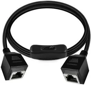 Cat6 Ethernet Cable with On/Off Switch, RJ45 Female to Female Internet Network Cord, High Speed, Compatible with PC, Laptop, Router, RJ45 F/F Cable with Switch,2ft/60cm , Female to Female Cat6 Ethernet Cable with On/Off Switch, RJ45 Female to Female Internet Network Cord, High Speed, Compatible with PC, Laptop, Router, RJ45 F/F Cable with Switch,2ft/60cm , Female to Female