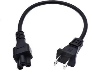 NEMA1-15P to C5, US 2-Prong Plug to C5 Short Power Cord 1ft,Non-Polarized US 2 Prong Plug to IEC 60320C5 3-Prong AC Power Cord Short Laptop Portable Cable,18AWG, 1ft/30cm NEMA1-15P to C5, US 2-Prong Plug to C5 Short Power Cord 1ft,Non-Polarized US 2 Prong Plug to IEC 60320C5 3-Prong AC Power Cord Short Laptop Portable Cable,18AWG, 1ft/30cm