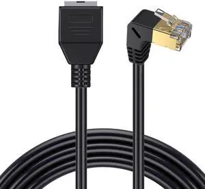90 Degree Up Angle Cat8 Ethernet Cable, High Speed 40Gbps 2000Mhz Network Cord, with Gold Plated Plug SFTP Wires CAT8 RJ45 Connector Gaming LAN Cable,for Gaming PC PS Xbox Modem,1ft/0.3m 90 Degree Up Angle Cat8 Ethernet Cable, High Speed 40Gbps 2000Mhz Network Cord, with Gold Plated Plug SFTP Wires CAT8 RJ45 Connector Gaming LAN Cable,for Gaming PC PS Xbox Modem,1ft/0.3m