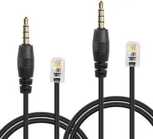 2 -Pack RJ9 to 3.5mm Audio Jack Cisco Telephone Cable RJ9 4P4C to 3.5mm Audio Male Plug Fixed Cisco Telephone Cable for Fixing Telephone Sets,Earphones,etc(32.6Inch/83cm) 2 -Pack RJ9 to 3.5mm Audio Jack Cisco Telephone Cable RJ9 4P4C to 3.5mm Audio Male Plug Fixed Cisco Telephone Cable for Fixing Telephone Sets,Earphones,etc(32.6Inch/83cm)