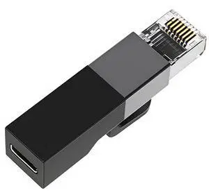 USB C to Ethernet Adapter, USB C to RJ45 Gigabit Adapter 1000Mbps, Type C Female to RJ45 Male Connector for MacBook Pro/Chromebook, Thunderbolt 3 Type C Network Dongle USB C to Ethernet Adapter, USB C to RJ45 Gigabit Adapter 1000Mbps, Type C Female to RJ45 Male Connector for MacBook Pro/Chromebook, Thunderbolt 3 Type C Network Dongle