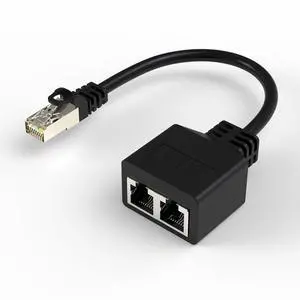RJ45 1 Male to 2 x Female LAN Splitter Network Adapter Cable Suitable Super Cat5, Ethernet Splitter Cable Suitable Super Cat5e, Cat6, Cat7 LAN Ethernet Socket Connector Adapter,7.8in/20cm RJ45 1 Male to 2 x Female LAN Splitter Network Adapter Cable Suitable Super Cat5, Ethernet Splitter Cable Suitable Super Cat5e, Cat6, Cat7 LAN Ethernet Socket Connector Adapter,7.8in/20cm