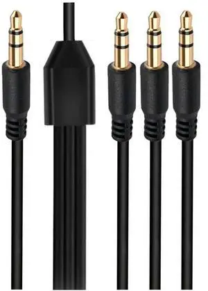 Seadream Audio Y Splitte Cable ,3.5mm 1 Male to 3 Male Audio Splitter, TRS Stereo Jack Headphones Adapter Cable for Smartphone, Computer, Mp3, Earphone, Speakers (M to 3M),1.6ft Seadream Audio Y Splitte Cable ,3.5mm 1 Male to 3 Male Audio Splitter, TRS Stereo Jack Headphones Adapter Cable for Smartphone, Computer, Mp3, Earphone, Speakers (M to 3M),1.6ft