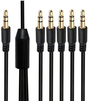 Audio Y Splitte Cable ,3.5mm 1 Male to 5 Male Audio Splitter, TRS Stereo Jack Headphones Adapter Cable for Smartphone, Computer, Mp3, Earphone, Speakers (M to 5M),1.6ft/50cm Audio Y Splitte Cable ,3.5mm 1 Male to 5 Male Audio Splitter, TRS Stereo Jack Headphones Adapter Cable for Smartphone, Computer, Mp3, Earphone, Speakers (M to 5M),1.6ft/50cm