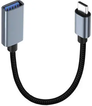 USB C to USB 3.1 Adapter Braided Type C Male to USB Female | 5Gbps, OTG Cable, Nylon Braided, Aluminium, Compatible with iPhone 17 Pro Max Air 16 15 Galaxy S26 MacBook Air iPad,1ft/30cm USB C to USB 3.1 Adapter Braided Type C Male to USB Female | 5Gbps, OTG Cable, Nylon Braided, Aluminium, Compatible with iPhone 17 Pro Max Air 16 15 Galaxy S26 MacBook Air iPad,1ft/30cm
