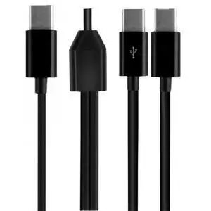 2 in 1 USB Type C Splitter Cable,USB C Male to 2 USB C Male Data Snyc and Charging Cord,USB C Multi Charging Cable for Cell Phones,Tablets and More(1.6FT/0.5M) 2 in 1 USB Type C Splitter Cable,USB C Male to 2 USB C Male Data Snyc and Charging Cord,USB C Multi Charging Cable for Cell Phones,Tablets and More(1.6FT/0.5M)