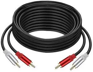 2RCA to 2RCA Cable 6Ft, Gold-Plated 2 RCA Male to 2 RCA Male Stereo Audio Cable for Home Theater, HDTV, Gaming Consoles, Hi-Fi Systems, 6ft/1.8m 2RCA to 2RCA Cable 6Ft, Gold-Plated 2 RCA Male to 2 RCA Male Stereo Audio Cable for Home Theater, HDTV, Gaming Consoles, Hi-Fi Systems, 6ft/1.8m