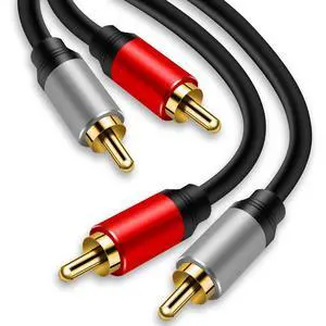 2RCA to 2RCA Cable 10Ft, Gold-Plated 2 RCA Male to 2 RCA Male Stereo Audio Cable for Home Theater, HDTV, Gaming Consoles, Hi-Fi Systems,32ft/10m 2RCA to 2RCA Cable 10Ft, Gold-Plated 2 RCA Male to 2 RCA Male Stereo Audio Cable for Home Theater, HDTV, Gaming Consoles, Hi-Fi Systems,32ft/10m