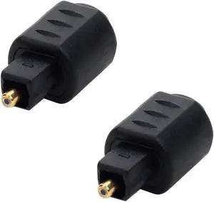 2-Pack Digital Toslink Male to 3.5mm Female Plugs Converters Optical Adapter for Superior Claritys 2-Pack Digital Toslink Male to 3.5mm Female Plugs Converters Optical Adapter for Superior Claritys