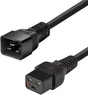 IEC C19 to C20 Power Cord Plug,Heavy-Duty Computer Power Cord PC, Yellow Color-Coded Connectors,IEC C20 to C19 Power Cable Replacement,14AWG , Locking Black 3ft/1m IEC C19 to C20 Power Cord Plug,Heavy-Duty Computer Power Cord PC, Yellow Color-Coded Connectors,IEC C20 to C19 Power Cable Replacement,14AWG , Locking Black 3ft/1m