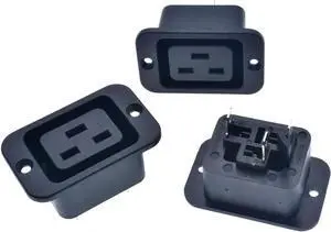 (3 Pack) IEC C19 Connector with Mounting Holes Adapter, C19 Rewireable Power Plug with Screw Holes AC 250V 16A Inlet Module Power Connector Socket Straight (3 Pack) IEC C19 Connector with Mounting Holes Adapter, C19 Rewireable Power Plug with Screw Holes AC 250V 16A Inlet Module Power Connector Socket Straight