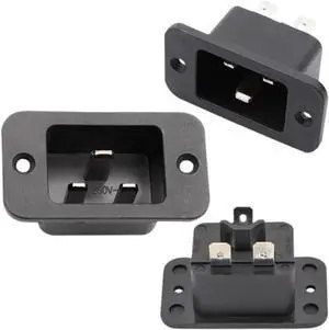 (3 Pack) DIY Rewireable Power Plug C20 Connector with Mounting Holes Adapter, IEC C20 Male Plug with Screw Holes AC 250V 16A 3 Pins Inlet Module Power Connector Socket Straight (3 Pack) DIY Rewireable Power Plug C20 Connector with Mounting Holes Adapter, IEC C20 Male Plug with Screw Holes AC 250V 16A 3 Pins Inlet Module Power Connector Socket Straight