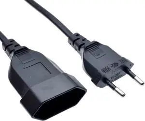 Euro 2 Prong Cord Extender, European Extension Cord PC Male to Female EU Extension Cable M/F for PC Computer PDU UPS, Euro CEE7/16 MF Extension Cord,18AWG,1.6ft/50cm Euro 2 Prong Cord Extender, European Extension Cord PC Male to Female EU Extension Cable M/F for PC Computer PDU UPS, Euro CEE7/16 MF Extension Cord,18AWG,1.6ft/50cm