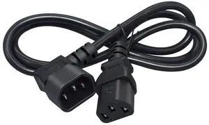 IEC C13 to C14 Power Cord PC, IEC 320 C13 to Right Angle IEC C14 Computer Extension Cord Replacement, Elbow Plug PDU Power Cord Plug, 16AWG, 3ft/1m IEC C13 to C14 Power Cord PC, IEC 320 C13 to Right Angle IEC C14 Computer Extension Cord Replacement, Elbow Plug PDU Power Cord Plug, 16AWG, 3ft/1m